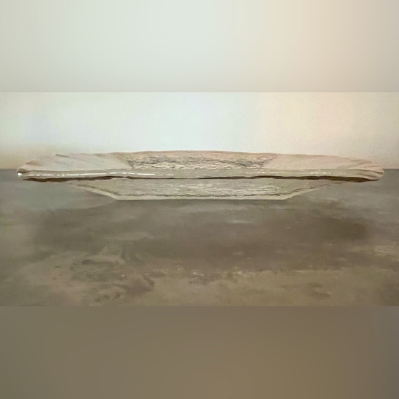 COPY - IVV Glacier Glass 13” Square Serving Platter 10K Gold Rim Italy NEW (oth… - Picture 7 of 8